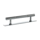 Millhouse Brass Chrysler Diamond T-Bar Cabinet Pull Handle on Backplate 128mm - Polished Chrome
