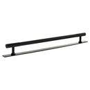 Millhouse Brass Chrysler Diamond T-Bar Cabinet Pull Handle on Backplate 320mm - Matt Black