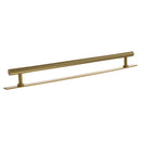 Millhouse Brass Chrysler Diamond T-Bar Cabinet Pull Handle on Backplate 320mm - Satin Brass