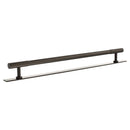 Millhouse Brass Chrysler Diamond T-Bar Cabinet Pull Handle on Backplate 320mm - Urban Dark Bronze