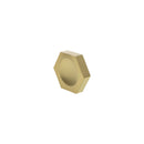 Millhouse Brass Pennington Hexagonal Finger Pull Cabinet Knob Handle - Satin Brass