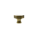 Millhouse Brass Pennington Hexagonal Cabinet Knob Handle - Antique Brass