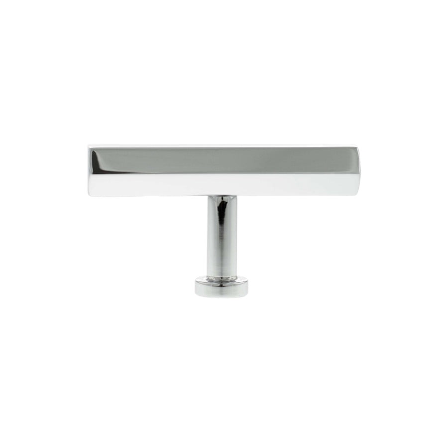 Millhouse Brass Pennington Hexagonal T-Bar Cabinet Knob Handle - Polished Chrome