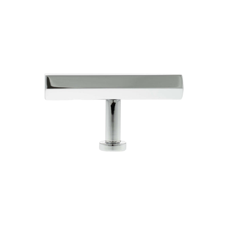 Millhouse Brass Pennington Hexagonal T-Bar Cabinet Knob Handle - Polished Chrome