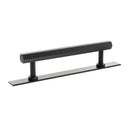 Millhouse Brass Pennington Hexagonal T-Bar Cabinet Pull Handle on Backplate 128mm - Matt Black