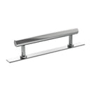Millhouse Brass Pennington Hexagonal T-Bar Cabinet Pull Handle on Backplate 128mm - Polished Chrome
