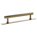Millhouse Brass Pennington Hexagonal T-Bar Cabinet Pull Handle on Backplate 160mm - Antique Brass