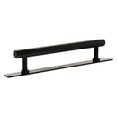 Millhouse Brass Pennington Hexagonal T-Bar Cabinet Pull Handle on Backplate 160mm - Matt Black