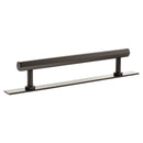 Millhouse Brass Pennington Hexagonal T-Bar Cabinet Pull Handle on Backplate 160mm - Urban Dark Bronze