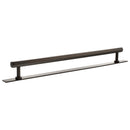 Millhouse Brass Pennington Hexagonal T-Bar Cabinet Pull Handle on Backplate 320mm - Urban Dark Bronze