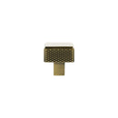 Millhouse Brass Eiffel Knurled Square Cabinet Knob Handle - Antique Brass