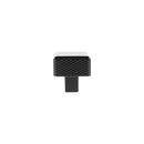 Millhouse Brass Eiffel Knurled Square Cabinet Knob Handle - Matt Black