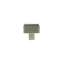 Millhouse Brass Eiffel Knurled Square Cabinet Knob Handle - Satin Nickel
