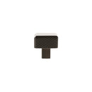 Millhouse Brass Eiffel Knurled Square Cabinet Knob Handle - Urban Dark Bronze