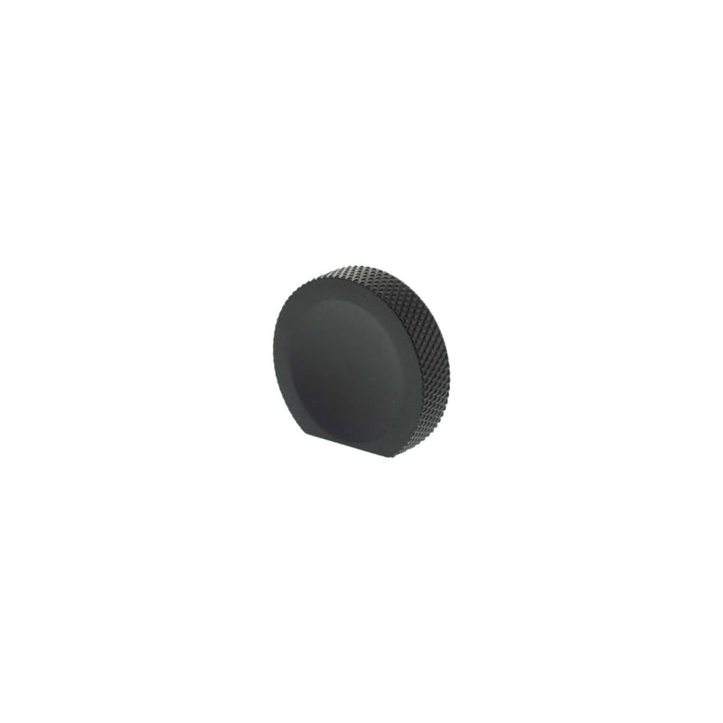 Millhouse Brass Eiffel Knurled Finger Pull Cabinet Knob Handle - Matt Black
