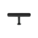 Millhouse Brass Eiffel Knurled T-Bar Cabinet Knob Handle - Matt Black