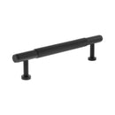 Millhouse Brass Eiffel Knurled T-Bar Cabinet Pull Handle 128mm - Matt Black