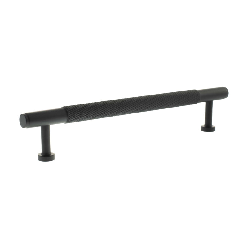 Millhouse Brass Eiffel Knurled T-Bar Cabinet Pull Handle 160mm - Matt Black