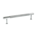 Millhouse Brass Eiffel Knurled T-Bar Cabinet Pull Handle 160mm - Polished Chrome