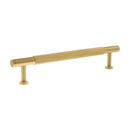 Millhouse Brass Eiffel Knurled T-Bar Cabinet Pull Handle 160mm - Satin Brass