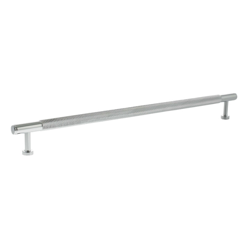 Millhouse Brass Eiffel Knurled T-Bar Cabinet Pull Handle 320mm - Polished Chrome