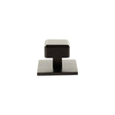 Millhouse Brass Eiffel Knurled Square Cabinet Knob Handle on Backplate - Urban Dark Bronze