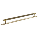 Millhouse Brass Eiffel Knurled T-Bar Cabinet Pull Handle on Backplate 320mm - Antique Brass