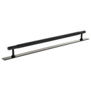Millhouse Brass Eiffel Knurled T-Bar Cabinet Pull Handle on Backplate 320mm - Matt Black