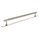 Millhouse Brass Eiffel Knurled T-Bar Cabinet Pull Handle on Backplate 320mm - Satin Nickel