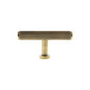 Millhouse Brass Battersea Linear T-Bar Cabinet Knob Handle - Antique Brass