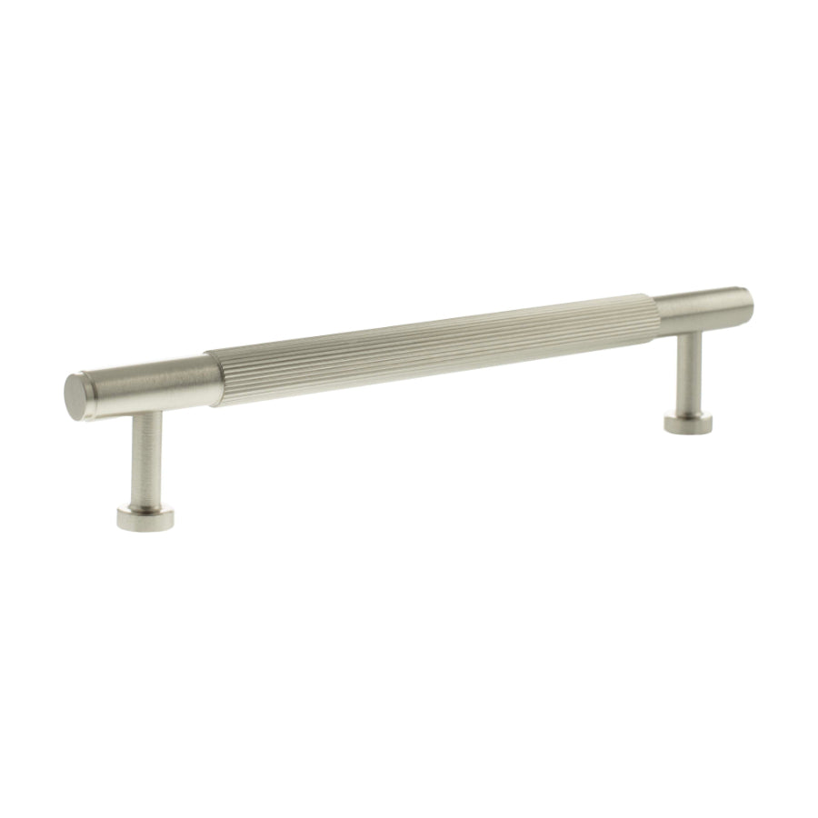 Millhouse Brass Battersea Linear T-Bar Cabinet Pull Handle 160mm - Satin Nickel