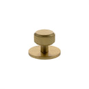 Millhouse Brass Battersea Linear Round Cabinet Knob Handle on Backplate - Satin Brass