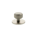 Millhouse Brass Battersea Linear Round Cabinet Knob Handle on Backplate - Satin Nickel