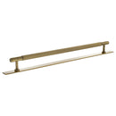 Millhouse Brass Battersea Linear T-Bar Cabinet Pull Handle on Backplate 320mm - Antique Brass