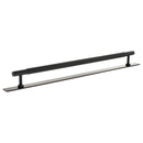 Millhouse Brass Battersea Linear T-Bar Cabinet Pull Handle on Backplate 320mm - Matt Black