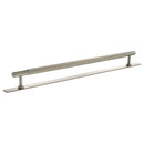 Millhouse Brass Battersea Linear T-Bar Cabinet Pull Handle on Backplate 320mm - Satin Nickel