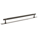 Millhouse Brass Battersea Linear T-Bar Cabinet Pull Handle on Backplate 320mm - Urban Dark Bronze