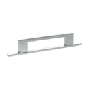 Millhouse Brass Empire Slim Cabinet Pull Handle on Backplate 128mm - Polished Chrome