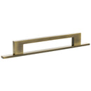Millhouse Brass Empire Slim Cabinet Pull Handle on Backplate 160mm - Antique Brass