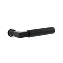 Millhouse Brass Cartwright Lever Door Handle on Concealed Round Rose - Matt Black