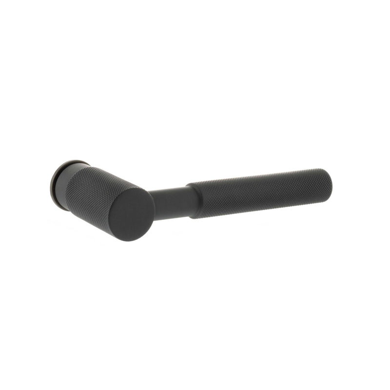 Millhouse Brass Mason Lever Door Handle on Concealed Round Rose - Urban Dark Bronze