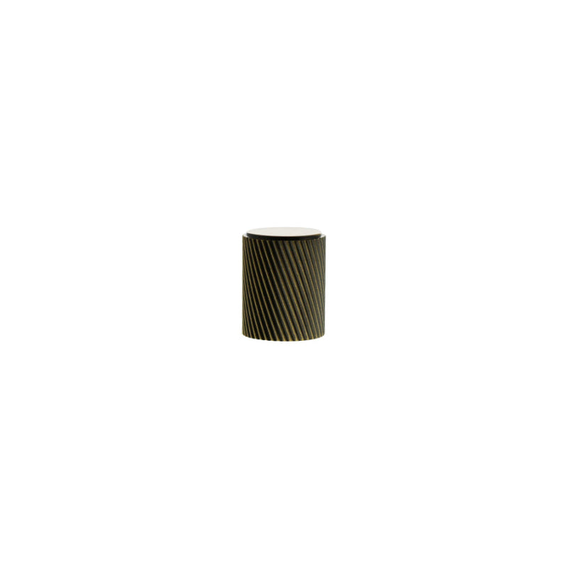 Millhouse Brass Paddington Spiral Cylinder Cabinet Knob Handle - Antique Brass