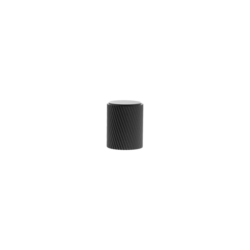 Millhouse Brass Paddington Spiral Cylinder Cabinet Knob Handle - Matt Black