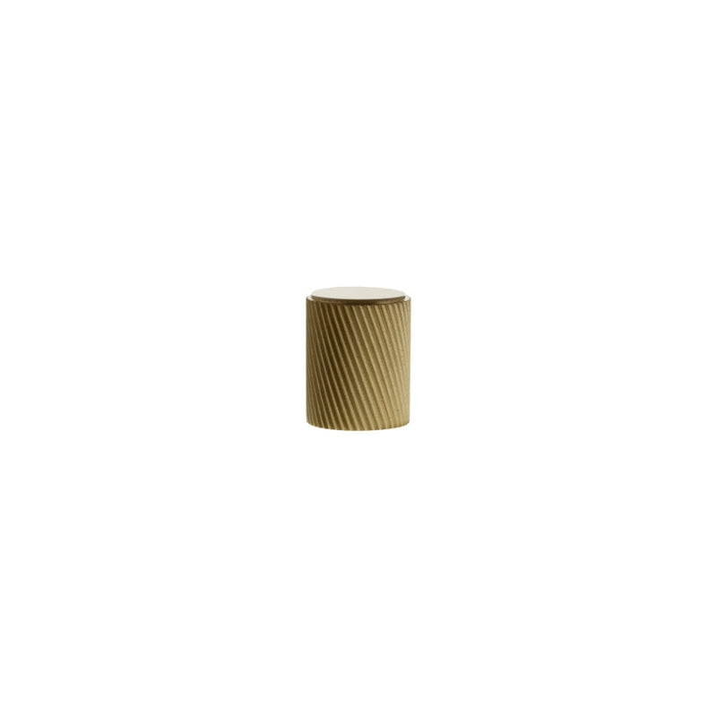 Millhouse Brass Paddington Spiral Cylinder Cabinet Knob Handle - Satin Brass