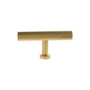 Millhouse Brass Paddington Spiral T-Bar Cabinet Knob Handle - Satin Brass