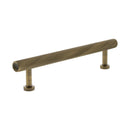 Millhouse Brass Paddington Spiral T-Bar Cabinet Pull Handle 128mm - Antique Brass