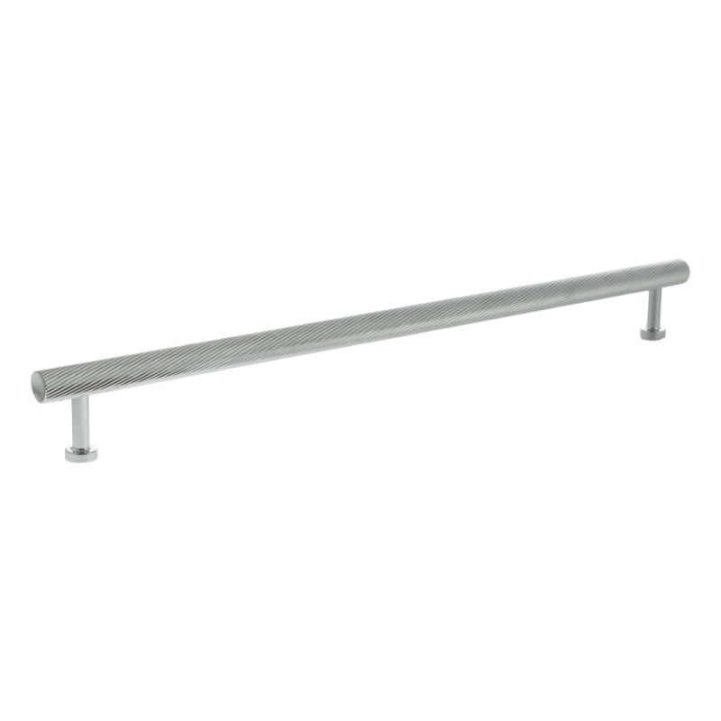 Millhouse Brass Paddington Spiral T-Bar Cabinet Pull Handle 320mm - Polished Chrome