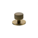 Millhouse Brass Paddington Spiral Round Cabinet Knob Handle on Backplate - Antique Brass
