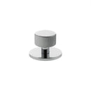 Millhouse Brass Paddington Spiral Round Cabinet Knob Handle on Backplate - Polished Chrome