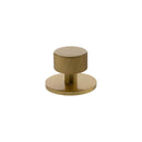 Millhouse Brass Paddington Spiral Round Cabinet Knob Handle on Backplate - Satin Brass